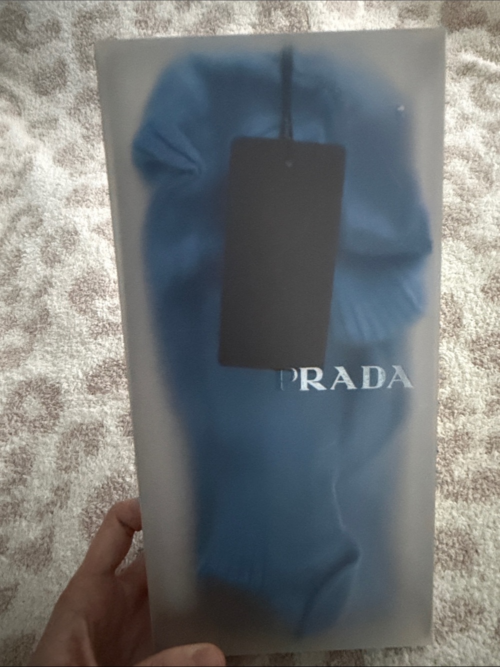 NWT Prada Blue Ribbed Stockings Tights Size I - XS/S